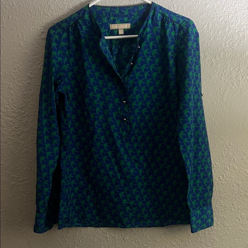 Banana Republic Blue and Green Casual Shirt